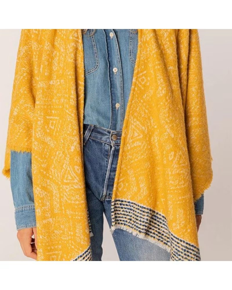 ABBACINO PONCHO MUJER MODELO 90673AB COLOR AMARILLO AMBER
