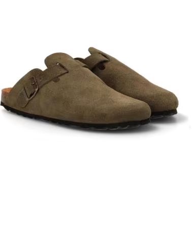 KESLEM ZUECO DESTALONADO PARA HOMBRE EN COLOR CAQUI KAKI