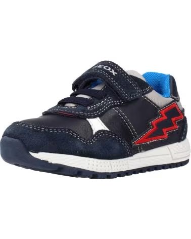 GEOX KIDS SNEAKERS B163CB ALBEN BOY NAVY AND RED C4075