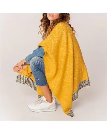 ABBACINO PONCHO MUJER MODELO 90673AB COLOR AMARILLO AMBER