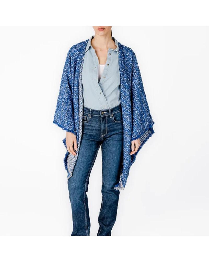 ABBACINO PONCHO MUJER MODELO 90724AB COLOR AZUL BLUE