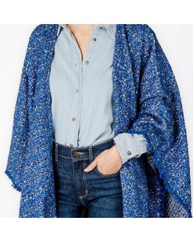 ABBACINO PONCHO MUJER MODELO 90724AB COLOR AZUL BLUE