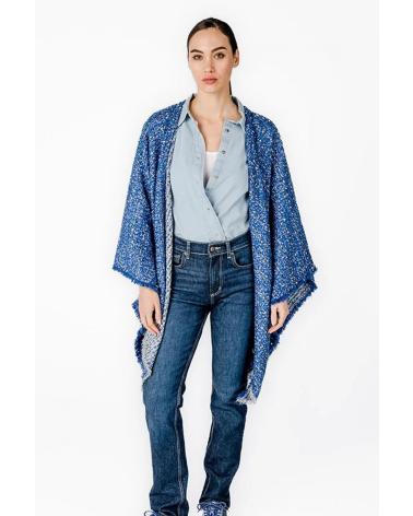 ABBACINO PONCHO MUJER MODELO 90724AB COLOR AZUL BLUE