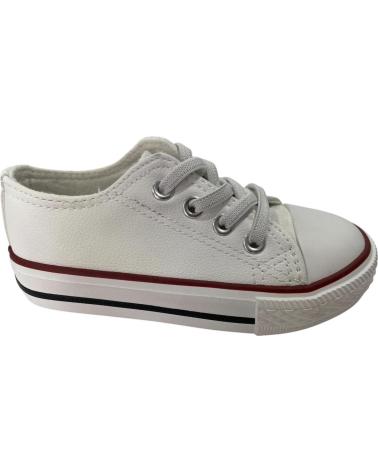 BUBBLE BOBBLE DEPORTIVAS TIPO CONVERS DE POLIPIEL BLANCA ELASTICO B141 BLANCO