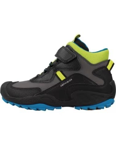 GEOX Zapatillas New Savage Gris-Amarillo en gris para ninos GRIS
