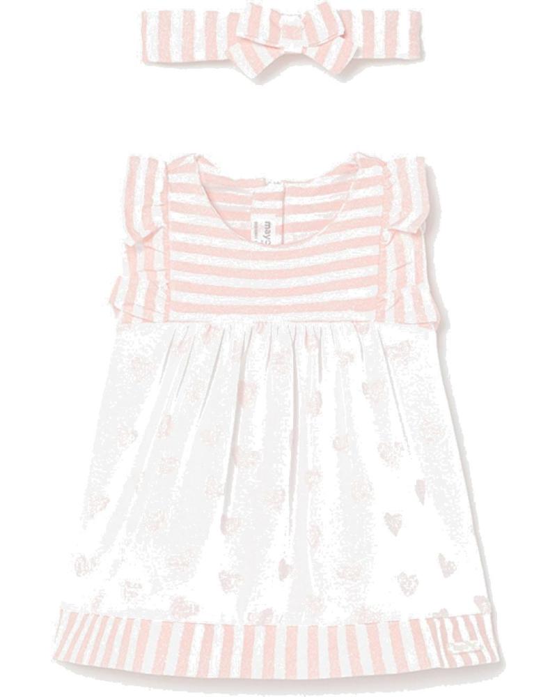 MAYORAL VESTIDOS CASUAL PARA NINA 1802 VESTIDO COMBINADO PUNTO ROSA
