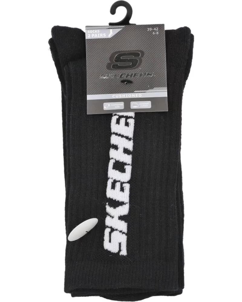 SKECHERS SK-41042 2PACK CALCETINES NEGRO