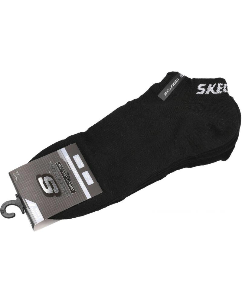 SKECHERS SK-43022 3PACK CALCETINES NEGRO