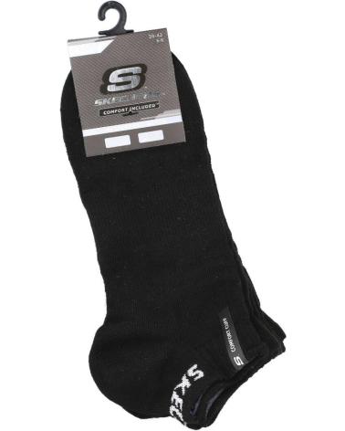 SKECHERS SK-43022 3PACK CALCETINES NEGRO