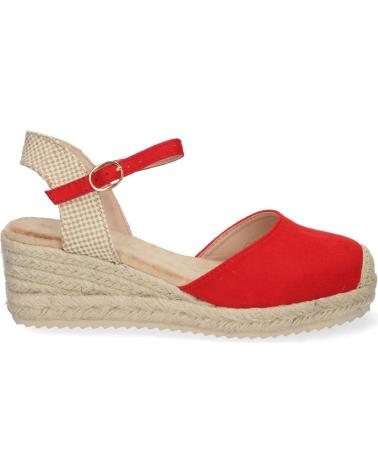 PUNTOSALAO SANDALIA DE CUNA BAJA EN YUTE MUJER COLOR ROJO TEXTURA VARIOS COLORES