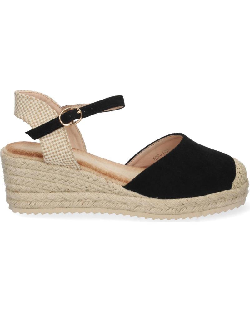 PUNTOSALAO SANDALIA DE CUNA BAJA EN YUTE MUJER COLOR NEGRO TEXTURA VARIOS COLORES