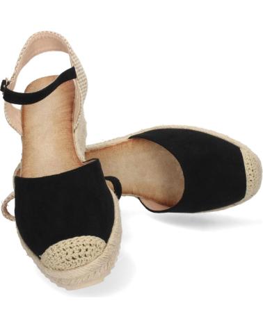 PUNTOSALAO SANDALIA DE CUNA BAJA EN YUTE MUJER COLOR NEGRO TEXTURA VARIOS COLORES