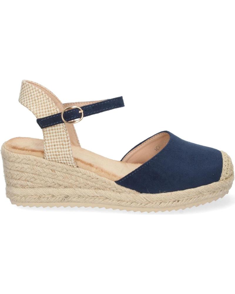 PUNTOSALAO SANDALIA DE CUNA BAJA EN YUTE MUJER COLOR MARINO TEXTURA VARIOS COLORES