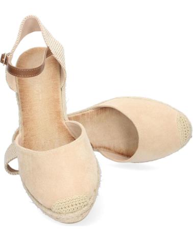 PUNTOSALAO ALPARGATAS SANDALIAS DE CUNA MEDIA Y HEBILLA MUJER COLOR BEI VARIOS COLORES