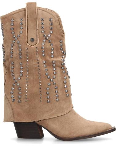 PUNTOSALAO BOTAS CAMPERAS CANA VUELTA CON TACHUELAS DE MUJER COLOR BEIG VARIOS COLORES