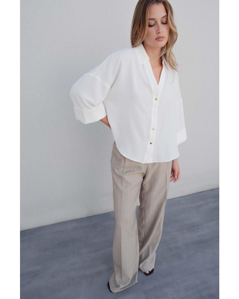 CAMISA PUNTOSALAO BLANCA MANGA LARGA VUELTA VARIOS COLORES