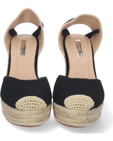 SANDÁLIA DE CUNHA PUNTOSALAO DE BIQUEIRA FECHADA FEMININA, PRETA VARIOS COLORES