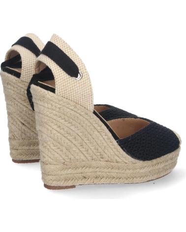 SANDÁLIA DE CUNHA PUNTOSALAO DE BIQUEIRA FECHADA FEMININA, PRETA VARIOS COLORES