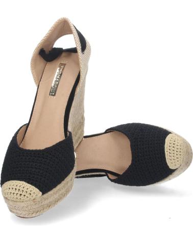 SANDÁLIA DE CUNHA PUNTOSALAO DE BIQUEIRA FECHADA FEMININA, PRETA VARIOS COLORES