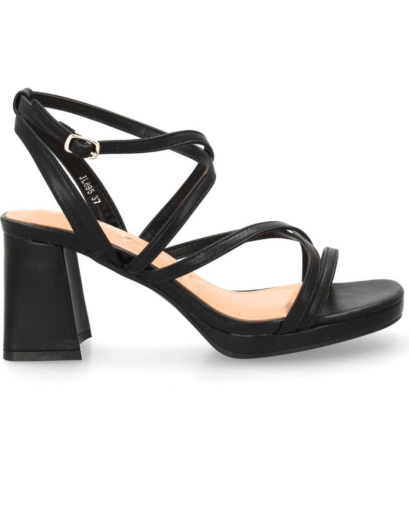 PUNTOSALAO DAMEN-SANDALEN MIT MITTLEREM ABSATZ JL895 (SCHWARZ) VARIOS COLORES