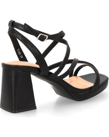 PUNTOSALAO DAMEN-SANDALEN MIT MITTLEREM ABSATZ JL895 (SCHWARZ) VARIOS COLORES