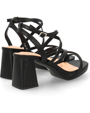 PUNTOSALAO DAMEN-SANDALEN MIT MITTLEREM ABSATZ JL895 (SCHWARZ) VARIOS COLORES