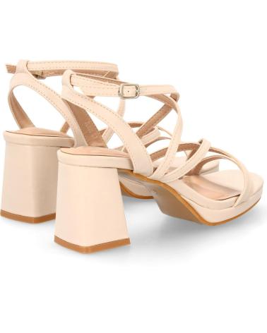 PUNTOSALAO DAMEN-SANDALEN MIT MITTLEREM ABSATZ JL895 (BEIGE) VARIOS COLORES