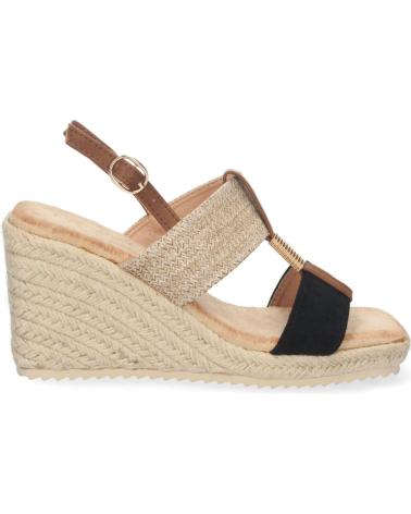 PUNTOSALAO SANDALE MIT MITTLERER KEILSOHLE UND JUTE-DOPPELRIEMEN FÜR DAMEN VARIOS COLORES