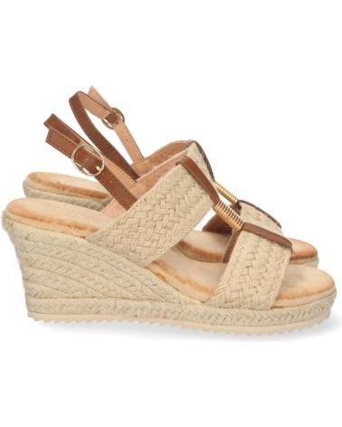 PUNTOSALAO KEILABSATZ SANDALE MIT DOPPELTER JUTEPFANNE - BEIGE VARIOS COLORES