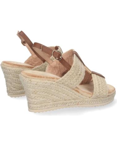 PUNTOSALAO KEILABSATZ SANDALE MIT DOPPELTER JUTEPFANNE - BEIGE VARIOS COLORES