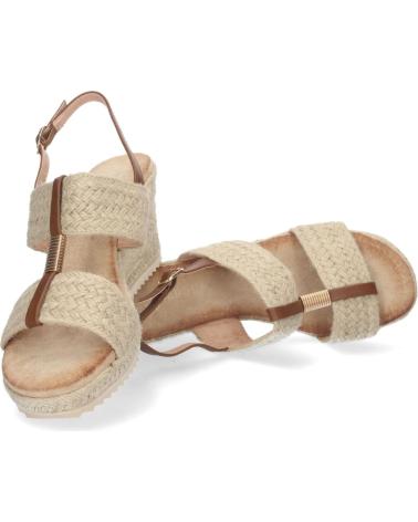 PUNTOSALAO KEILABSATZ SANDALE MIT DOPPELTER JUTEPFANNE - BEIGE VARIOS COLORES