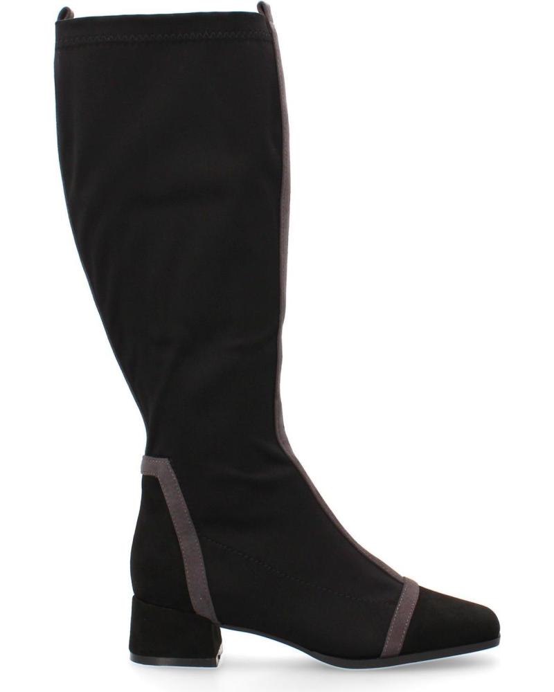 PUNTOSALAO DAMEN FLACHE HOHE STIEFEL MIT SEITENSTREIFEN VARIOS COLORES