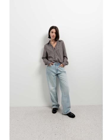 PUNTOSALAO CAMISA ESTAMPADA PARA MUJER BEIGE