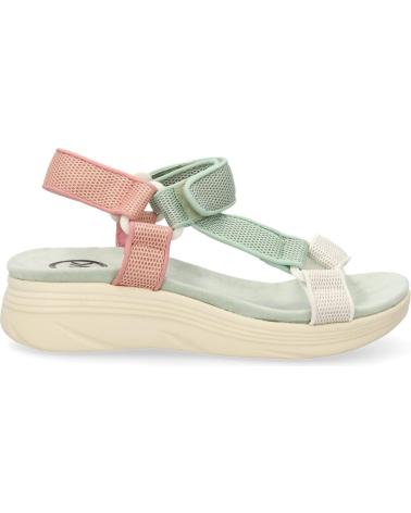 PUNTOSALAO SANDALIAS PLANAS COMODAS VELCRO PARA MUJER COLOR VERDE FF-86 VARIOS COLORES