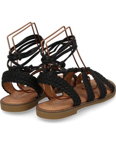 PUNTOSALAO SANDALIAS PLANAS COMODAS TIRAS AL TOBILLO PARA MUJER NEGRO T VARIOS COLORES