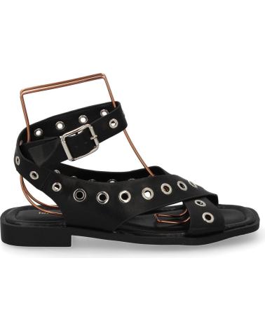 PUNTOSALAO SANDALIAS PLANAS DE MUJER OJALES DE METAL COLOR NEGRO 2287 VARIOS COLORES