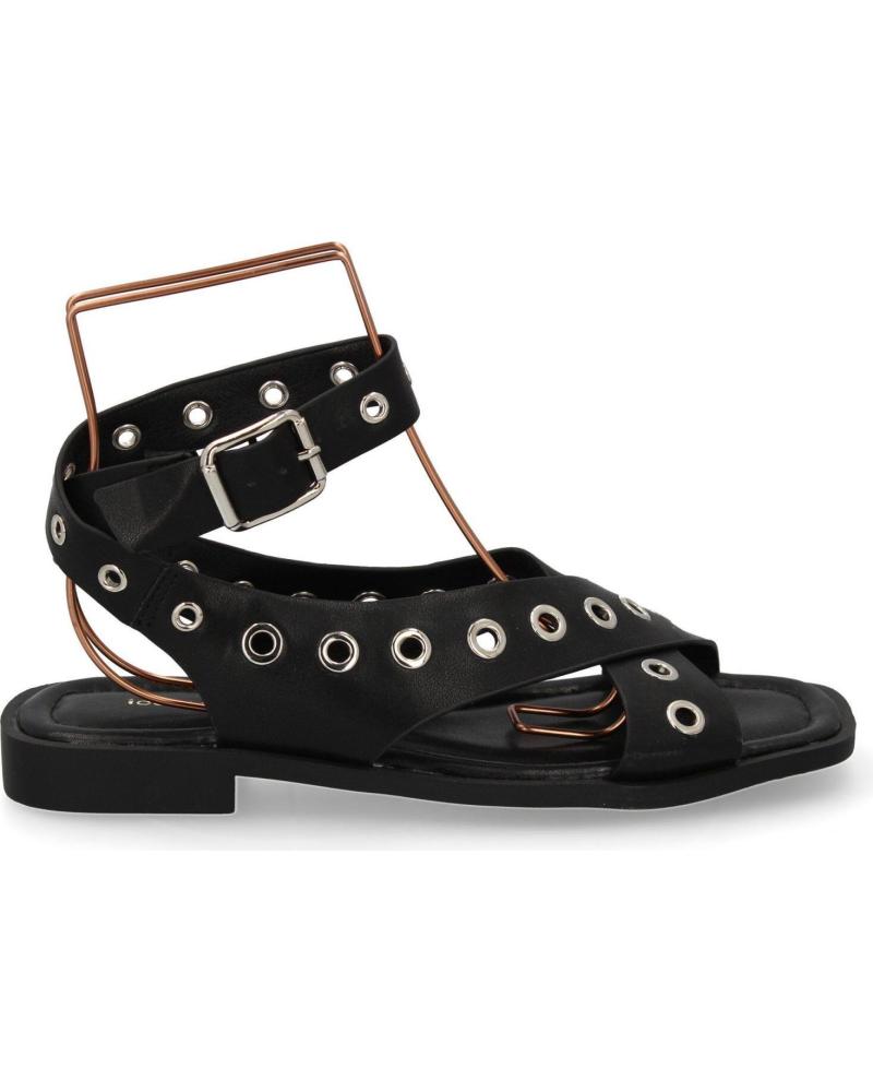 PUNTOSALAO SANDALIAS PLANAS DE MUJER OJALES DE METAL COLOR NEGRO 2287 VARIOS COLORES