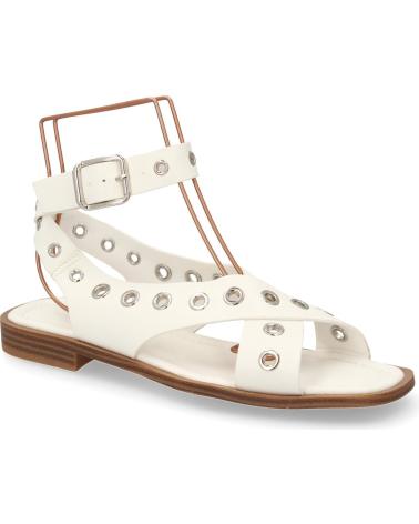 PUNTOSALAO SANDALIAS PLANAS DE MUJER OJALES DE METAL COLOR BLANCO 2287 VARIOS COLORES