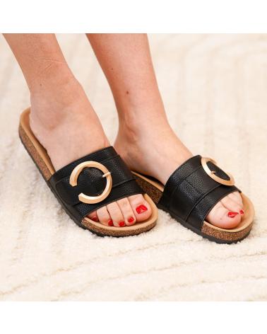 PUNTOSALAO SANDALIAS PLANAS COMODAS BIO EN PALA PARA MUJER COLOR NEGRO VARIOS COLORES