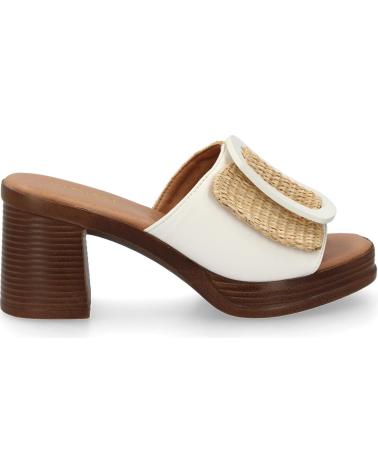 PUNTOSALAO ZUECOS DE TACON COMODO HEBILLA COLOR BLANCO VR5-1610 VARIOS COLORES