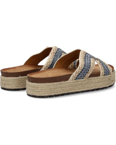 PUNTOSALAO SANDALIAS PLANAS EN YUTE PALA TRENZADA PARA MUJER COLOR AZUL VARIOS COLORES
