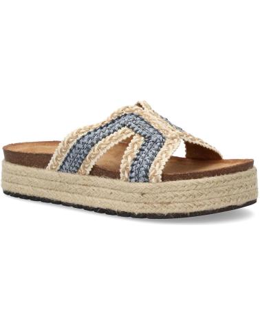 PUNTOSALAO SANDALIAS PLANAS EN YUTE PALA TRENZADA PARA MUJER COLOR AZUL VARIOS COLORES
