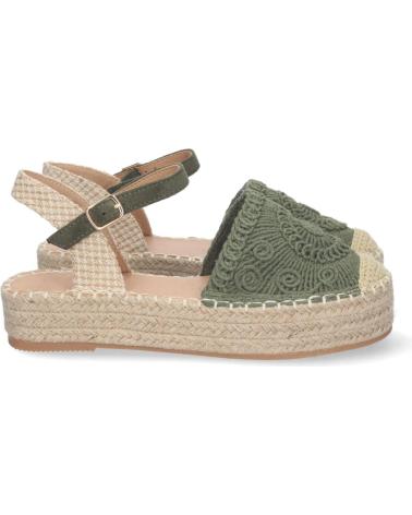 PUNTOSALAO ALPARGATAS DE PLATAFORMA EN YUTE Y HEBILLA MUJER COLOR VERDE VARIOS COLORES
