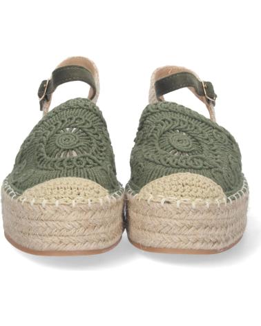 PUNTOSALAO ALPARGATAS DE PLATAFORMA EN YUTE Y HEBILLA MUJER COLOR VERDE VARIOS COLORES