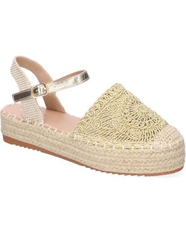 PUNTOSALAO ALPARGATAS DORADAS DE PLATAFORMA EN YUTE Y HEBILLA MUJER TF3 VARIOS COLORES