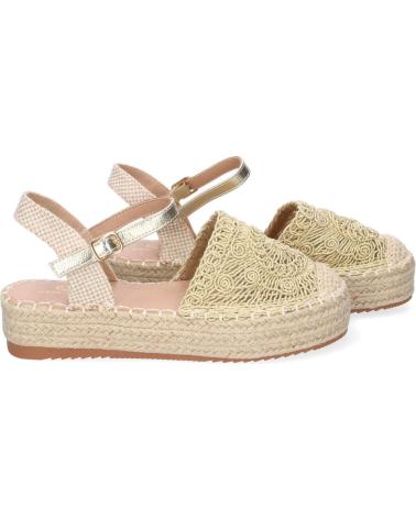 PUNTOSALAO ALPARGATAS DORADAS DE PLATAFORMA EN YUTE Y HEBILLA MUJER TF3 VARIOS COLORES