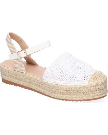 PUNTOSALAO ALPARGATAS DE PLATAFORMA EN YUTE Y HEBILLA MUJER COLOR BLANC VARIOS COLORES