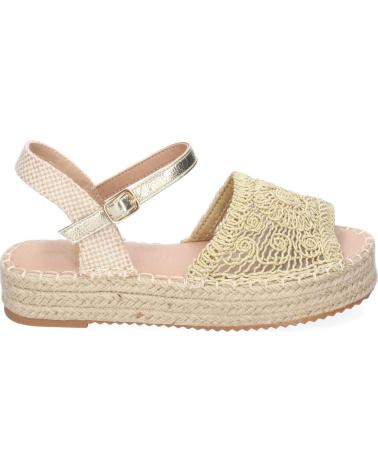 PUNTOSALAO SANDALIAS DORADAS PLANAS EN YUTE PALA TRENZADA ABIERTA MUJER VARIOS COLORES