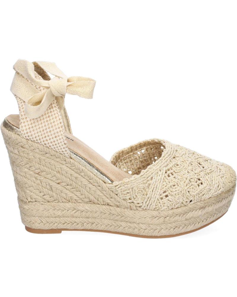 PUNTOSALAO SANDALIAS DORADAS DE CUNA EN YUTE PARA MUJER PALA CROCHET TF VARIOS COLORES