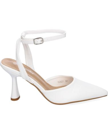 PUNTOSALAO ZAPATOS DE VESTIR TACON MEDIO SALON PARA MUJER BLANCO YG827 VARIOS COLORES